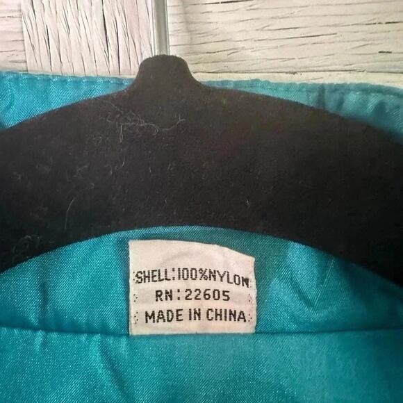 Vintage The Totes Coat Rain Jacket 100% silk Trench Coat Teal still has belt - Picture 5 of 10